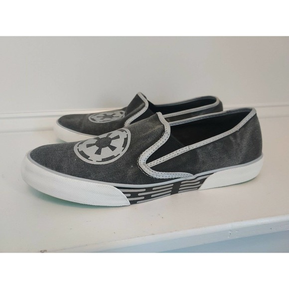 Women's Star Wars Sperry Shoes Slip On Distressed Black Sneakers Size US 9.5 - Picture 1 of 10